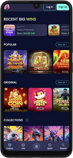 Compatibiliteitsfuncties van de Booms Bet Casino-app