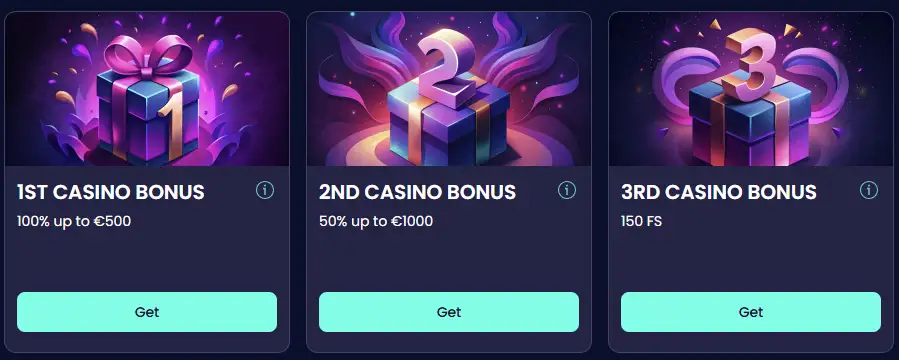 Promoties en gratis bonussen van Booms Bet Casino